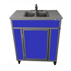 Monsam NS-009D NSF Certified Double Compartment Self Contained Sink  Blue - B00G6SO49I